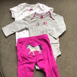 Carter's 3 Month matching three piece set